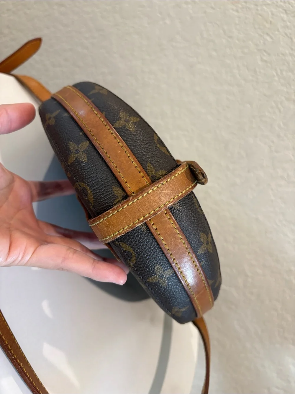 Louis Vuitton Monogram Canvas Crossbody Bag in Brown and Tan - Picture 13 of 16